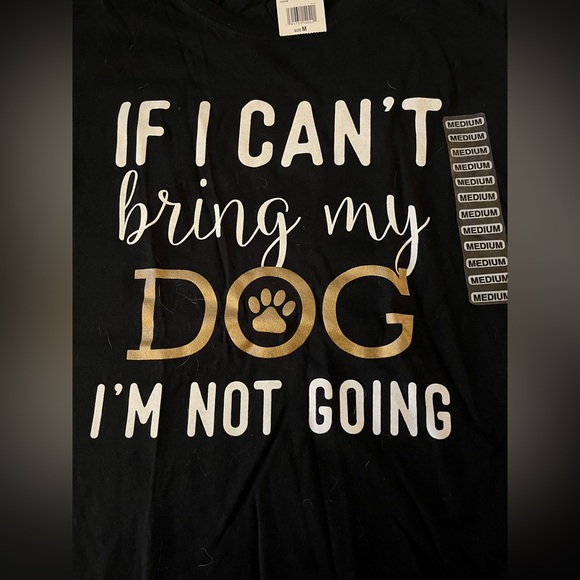 Women’s Dog Lover T-Shirt Color Black Size Medium NWT - Picture 2 of 5